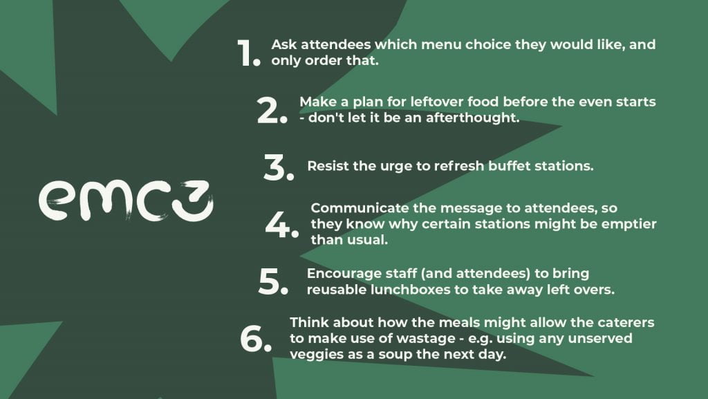 Food waste sustainable events