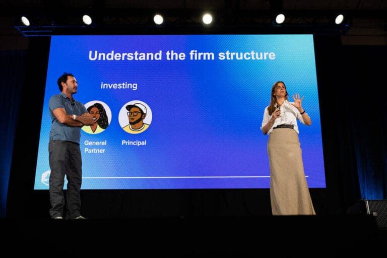 Team explaining firm structure during a live session