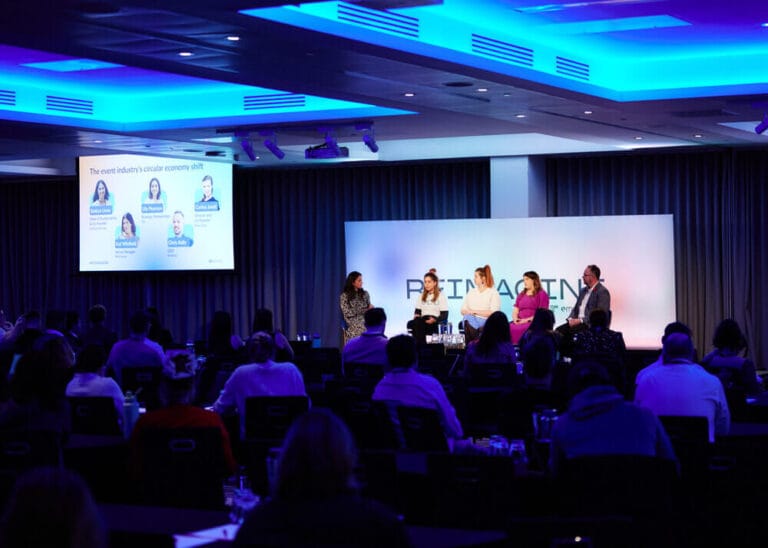 Panel discussion on event strategy featuring industry experts at EMC3 workshop